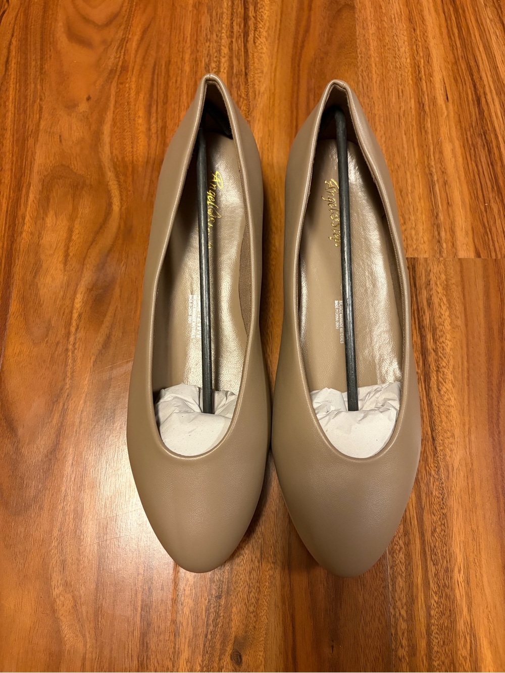 Angel Steps Taupe Rounded-Toe Wedge